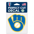 Milwaukee Brewers Decal 4x4 Perfect Cut Color - Team Fan Cave