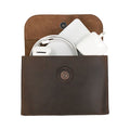 Minimalist Electronic Pouch for Cables and Chargers - Stockyard X 'The Leather Store'