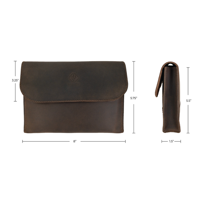 Minimalist Electronic Pouch for Cables and Chargers - Stockyard X 'The Leather Store'