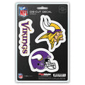 Minnesota Vikings Decal Die Cut Team 3 Pack - Team Fan Cave