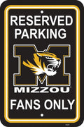 Missouri Tigers Sign 12x18 Plastic Reserved Parking Style CO - Team Fan Cave