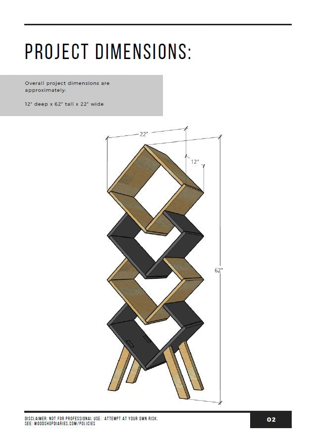 Modern Geometric Bookshelf