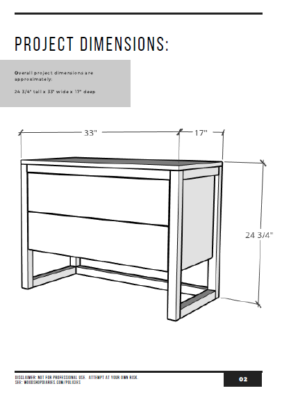 Modern Nightstand PDF Plans