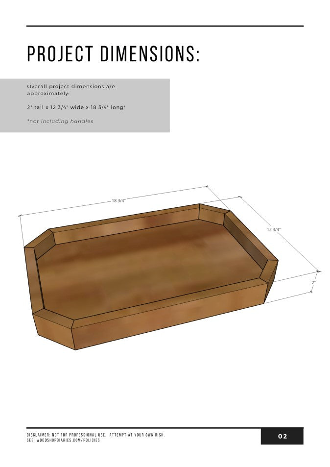 Modern Serving Tray Plans