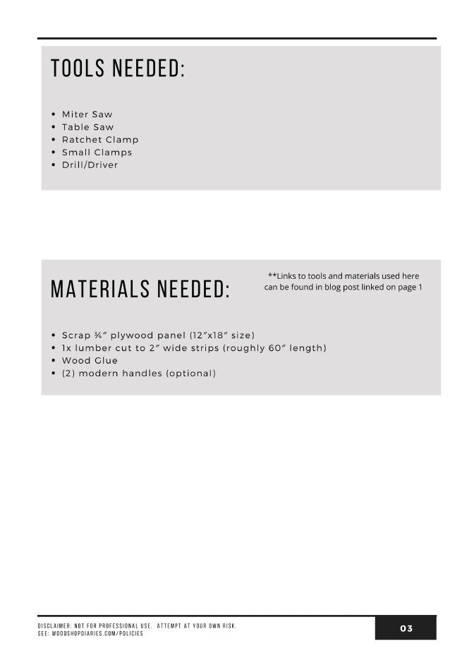 Modern Serving Tray Plans