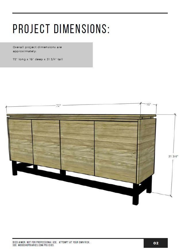 Modern Sideboard Console Cabinet