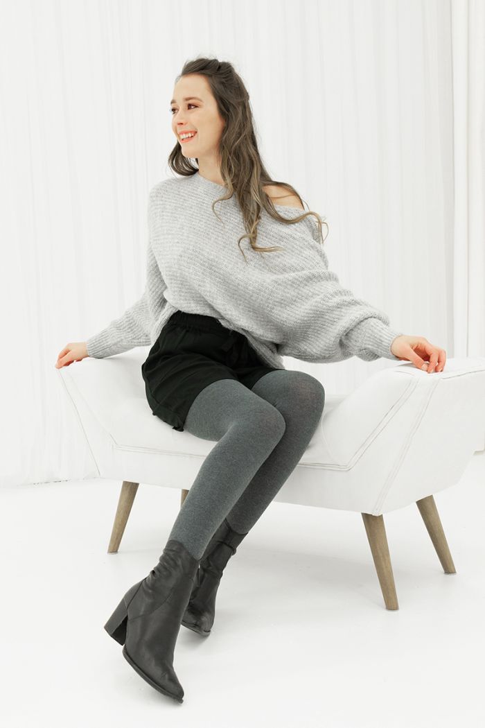 MONDOR Collants en Coton 5393 - Graphite Mix