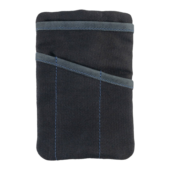 Back view of the dark grey Multi-tool Pocket Pouch by Hide & Drink, emphasizing the quality craftsmanship from artisan producers.