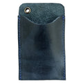 A sleek Multitool Pocket Sleeve EDC by Hide & Drink, crafted in blue full grain leather, perfect for everyday organization. This artisan product is hand cut and sewn, representing the rich heritage of small batch production in La Antigua Guatemala.
