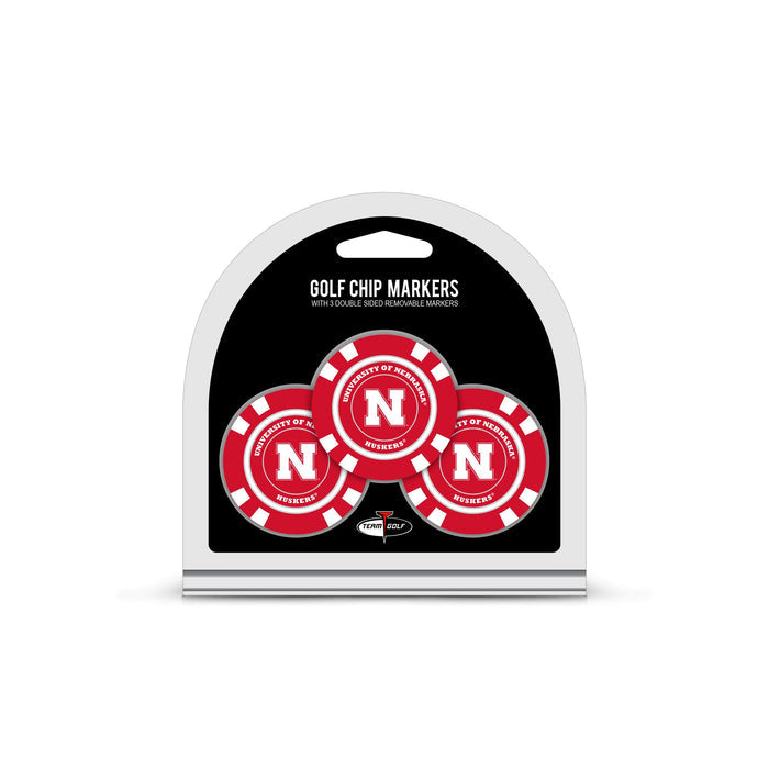 Nebraska Cornhuskers Golf Chip with Marker 3 Pack - Team Fan Cave