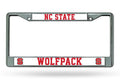 North Carolina State Wolfpack License Plate Frame Chrome - Special Order - Team Fan Cave