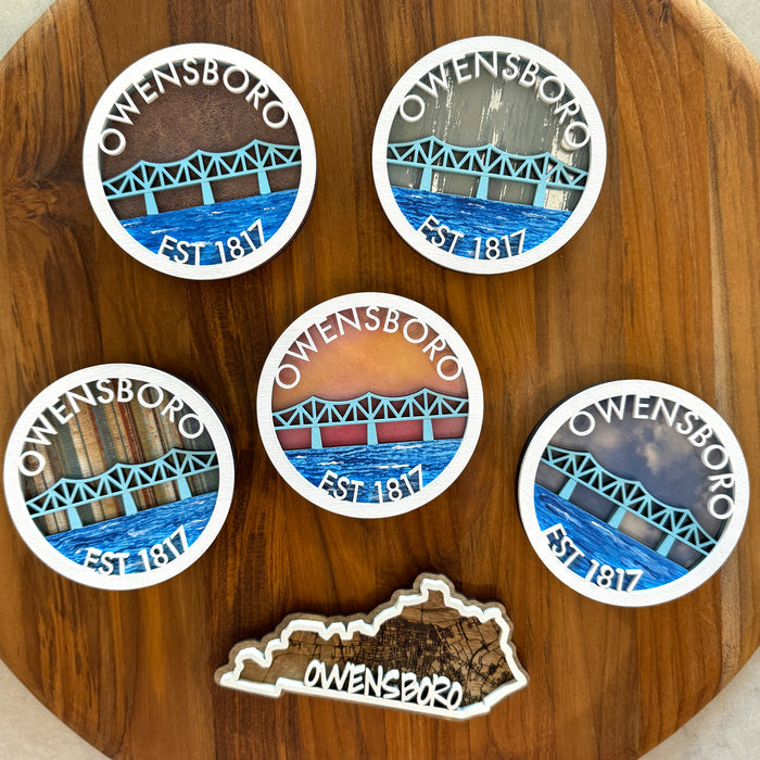 Owensboro Map KY Magnet