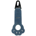 Blue thick full grain leather Paw Bottle Holder by Hide & Drink, perfect for dog lovers. This belt holder is a travel essential, handcrafted with care and featuring artisan details from La Antigua Guatemala's small batch production.