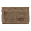 Heather's Purse Organizer Insert made of durable Waxed Canvas, perfect for handbags. This travel accessory features multiple pockets for organized storage including cellphone storage. Artisan crafted and handmade in La Antigua Guatemala & Oaxaca Mexico.