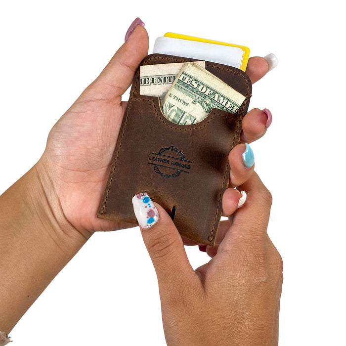 Push Card Holder - Stockyard X 'The Leather Store'