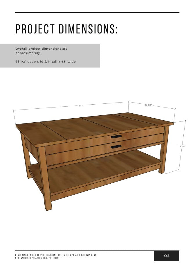 Puzzle Coffee Table Plans