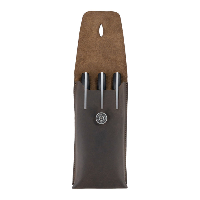Rectangular Pencil Case with Button Closure - Stockyard X 'The Leather Store'