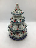Red Robin Christmas Tree Luminary 8"