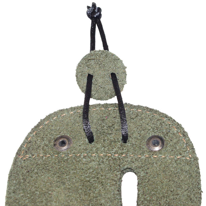 The Right Handed Archery Finger Protector by Hide & Drink is an exceptional example of full grain leather craftsmanship. This Archery Finger Tab is designed to be a Protect Guard for Recurve Bows, perfect for shooting practice gear in the sports and outdoors category. Handmade in La Antigua Guatemala, this stylish accessory features small batch production, hand cut and hand sewn details, and a fire branded mark, highlighting its artisan quality.