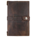 Hide & Drink's Riveted Field Note Cover for Moleskine (5 x 8.25 in.) Notebook NOT Included in rustic brown full grain leather, featuring artisan craftsmanship with a hand cut and hand sewn design. This stylish cover is perfect for protecting your notes and showcases small batch production quality from La Antigua Guatemala & Oaxaca, Mexico.