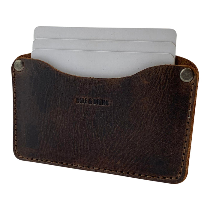 Riveted Formal Card Holder - Stockyard X 'The Leather Store'