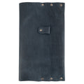 Front view of the closed Riveted Journal Cover (5 x 8.50 in.) from Hide & Drink, featuring rivets and a soft full grain leather finish. This classic sleeve is perfect for notebooks not included and showcases artisan craftsmanship from La Antigua Guatemala & Oaxaca Mexico.