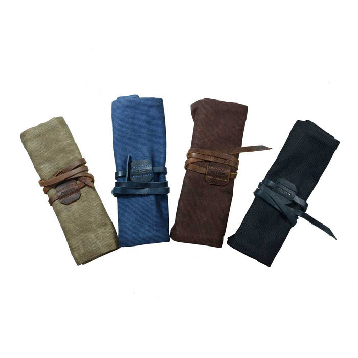 Hide & Drink's Rolling Pouch is a versatile Survival Roll Top Pouch crafted from quality Waxed Canvas & Full Grain Leather. This lightweight case functions as a multipurpose bag for all your outdoor accessories, handmade in La Antigua Guatemala & Oaxaca, Mexico.