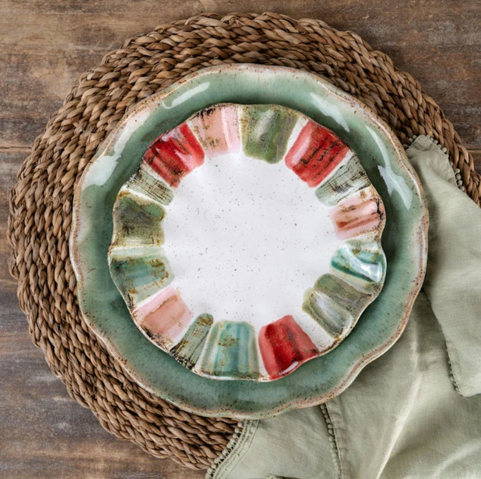 Ruffled Candy Stripe Plate