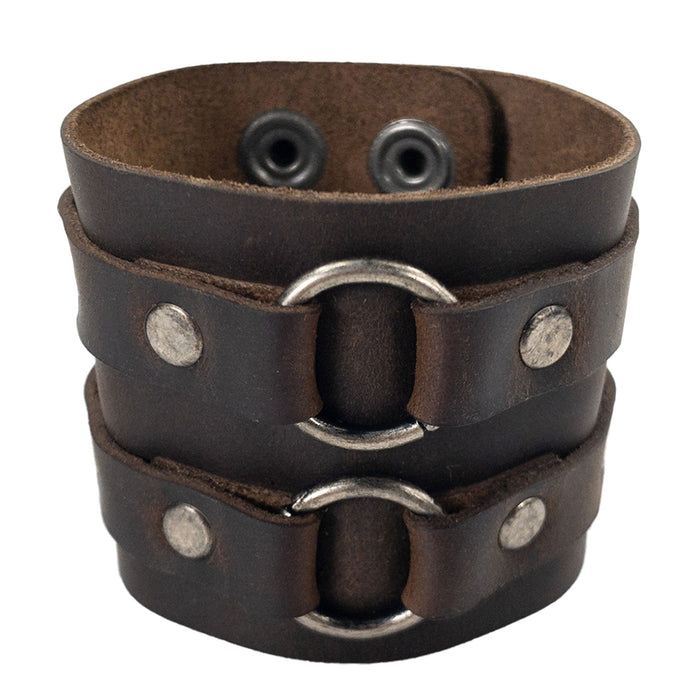 Rustic 2 Ring Cuff - Stockyard X 'The Leather Store'