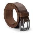 Rustic Leather Belt / Rustic Double Prong Buckle, 1.5" Wide