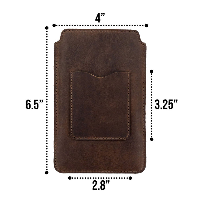 Rustic Sleeve Compatible with iPhone 13/14 Pro Max - Stockyard X 'The Leather Store'