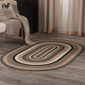 Sawyer Mill Charcoal Jute Rug Oval w/ Pad 48x72 - The Village Country Store