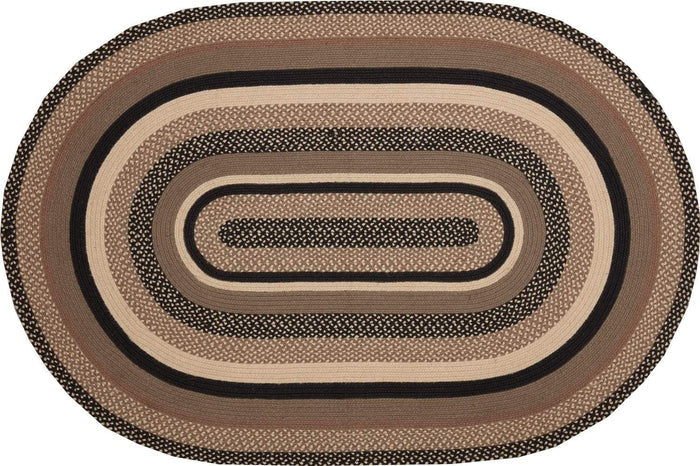 Sawyer Mill Charcoal Jute Rug Oval w/ Pad 48x72 - The Village Country Store