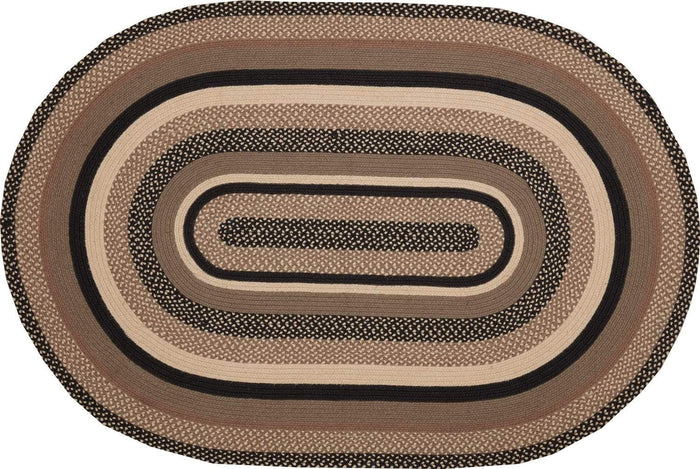 Sawyer Mill Charcoal Jute Rug Oval w/ Pad 48x72 - The Village Country Store