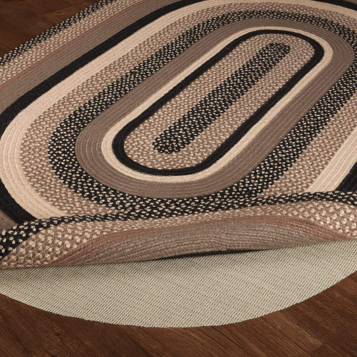 Sawyer Mill Charcoal Jute Rug Oval w/ Pad 48x72 - The Village Country Store