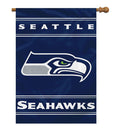 Seattle Seahawks Banner 28x40 House Flag Style 2 Sided - Team Fan Cave