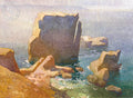 Shell Beach Opalescence, watercolor painting by Carolyn Lord (American art). Fine art giclée print reproduction by California Watercolor for wall decor.