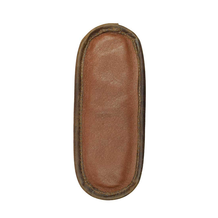 Top view of the unique design of Hide & Drink Shoulder Pad Replacement, made of high-quality full grain leather, suitable as a Shoulder Pad Replacement for Briefcases & Messenger Bags, Laptop Cases, Satchels, reflecting the craftsmanship of small batch production and handmade excellence in La Antigua Guatemala & Oaxaca Mexico.