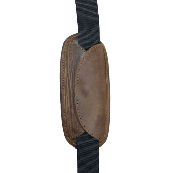 Side view of the Hide & Drink Shoulder Pad Replacement, featuring soft full grain leather, perfect for Shoulder Pad Replacement for Briefcases & Messenger Bags, Laptop Cases, Satchels. This handmade product represents small batch artisan work, showcasing hand cut and hand sewn techniques in La Antigua Guatemala & Oaxaca Mexico.