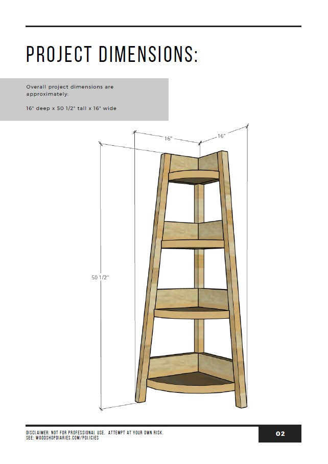 Simple Corner Shelf Plans