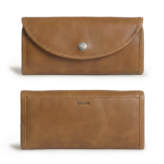 Single Snap Zippered Wallet