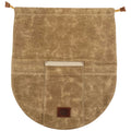 Skillet Bag Cover by Hide & Drink, featuring a sturdy design that protects your cookware. Perfect for a 12 Inch Frying Pan, crafted from durable waxed canvas. This rustic bag is handmade in La Antigua Guatemala and Oaxaca Mexico, offering small batch production with hand cut and hand sewn details.