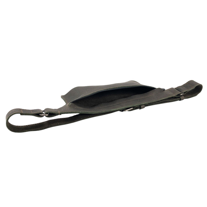 Slim Fanny Pack by Hide & Drink featuring a smooth, sleek design, enhancing its appeal as a functional accessory, perfect for small items. This full grain leather fanny pack is a testament to artisan craftsmanship.