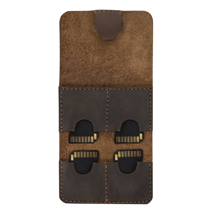 Small SD Card Bag with 4 Slots - Stockyard X 'The Leather Store'
