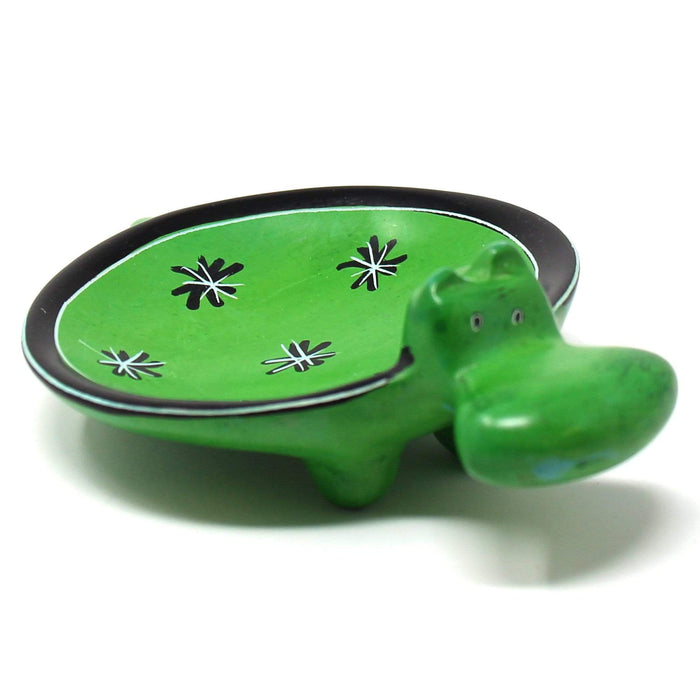 Soapstone Hippo Bowl, 5 inch - Green - The Village Country Store