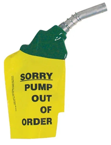 "Sorry Pump Out Of Order"- Plastic Nozzle Covers, 6 per Package - UnitedSign
