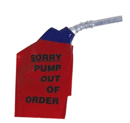 "Sorry Pump Out Of Order"- Plastic Nozzle Covers, 6 per Package - UnitedSign