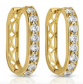 Splendid Iris - Large Luxe CZ Huggies