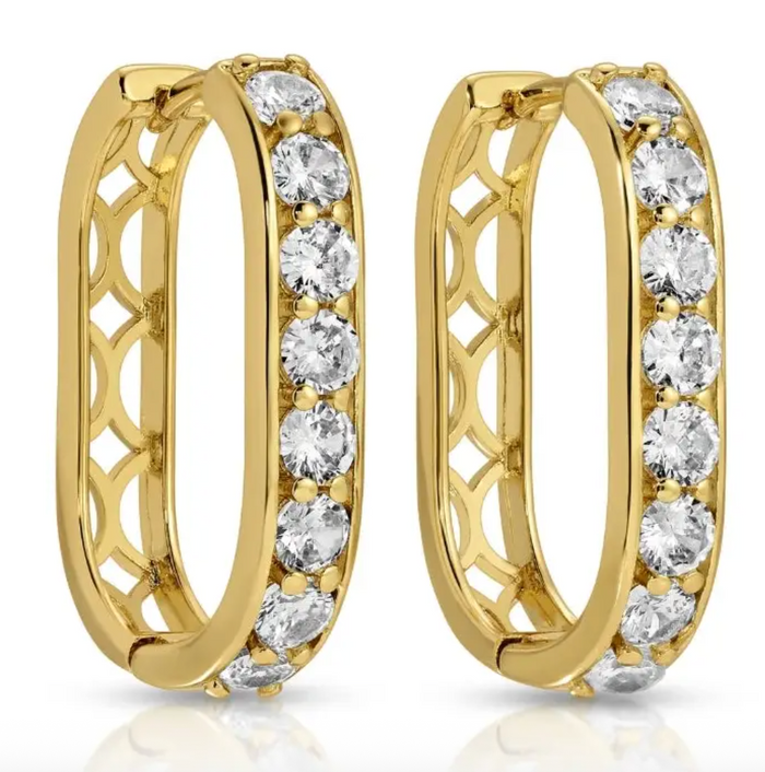 Splendid Iris - Large Luxe CZ Huggies