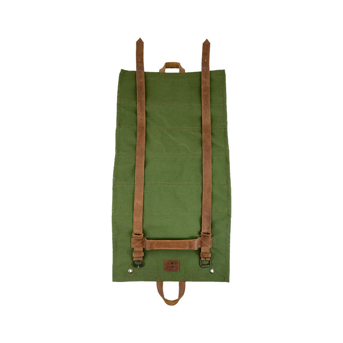 Super Tool Roll - Multi-purpose Roll Storage Bag & Wrench Pouch - Olive - Stockyard X 'The Leather Store'